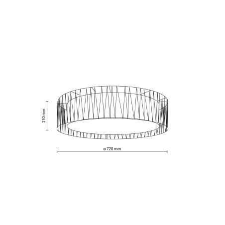 Harmony Sabia Juta Lampa Sufitowa 6Xe27 Tk Lighting