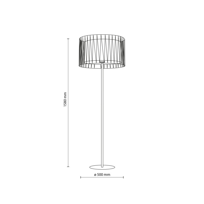 Harmony Sabia Juta Lampa Podłogowa 1Xe27 Tk Lighting