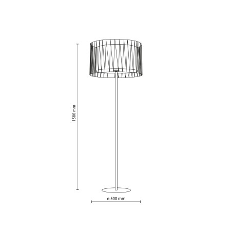 Harmony Sabia Juta Lampa Podłogowa 1Xe27 Tk Lighting