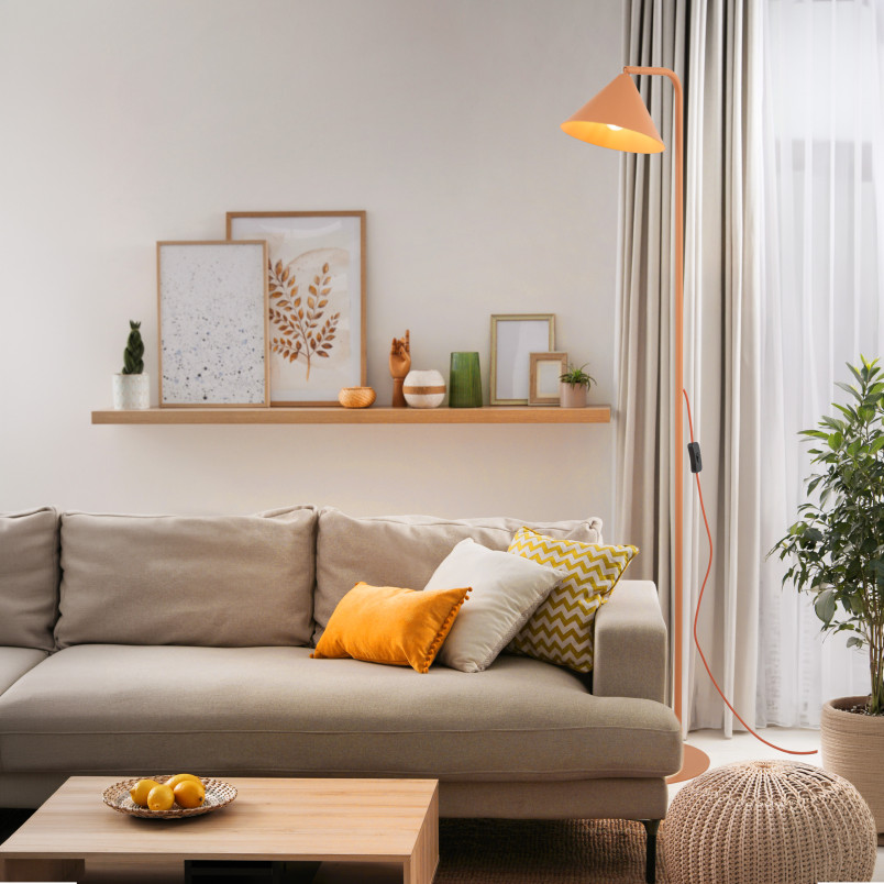 Cono Salmon Lampa Podłogowa 1Xe14 Tk Lighting