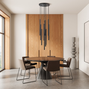 Ferro Black Lampa Wisząca 10Xg9 Koło Tk Lighting