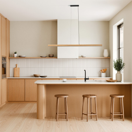 Viga Wood Led Sosna Szczotkowana Postarzana Lampa Wisząca Tk Lighting
