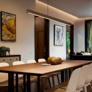 Viga Wood Led Sosna Szczotkowana Orzech Lampa Wisząca Tk Lighting