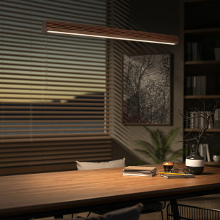 Viga Wood Led Sosna Szczotkowana Orzech Lampa Wisząca Tk Lighting
