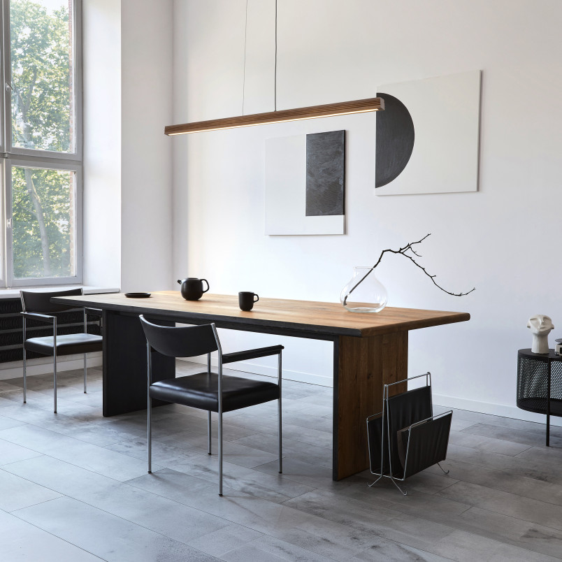 Viga Wood Led Sosna Szczotkowana Orzech Lampa Wisząca Tk Lighting