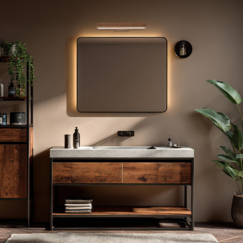 Viga Wood Led Sosna Szczotkowana Orzech Kinkiet Tk Lighting