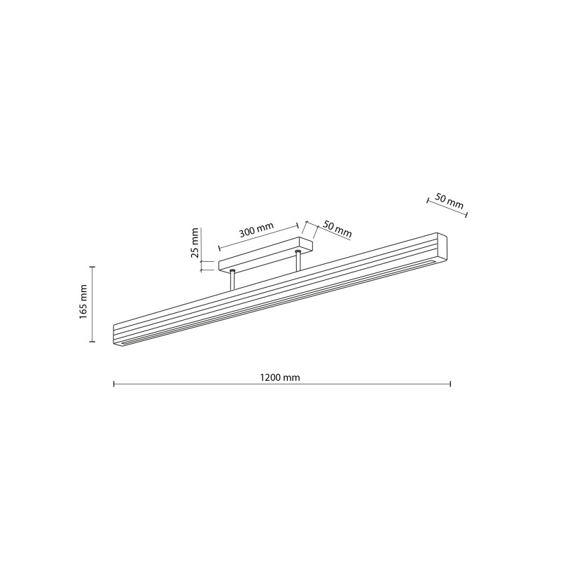 Viga Wood Led Sosna Szczotkowana Orzech Lampa Sufitowa Tk Lighting
