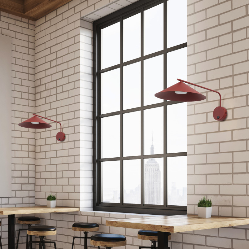 Lume M Burgund Kinkiet 1Xgx53 Tk Lighting