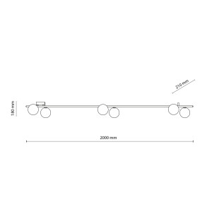Imelo Olive Lampa Sufitowa 6Xg9 Tk Lighting