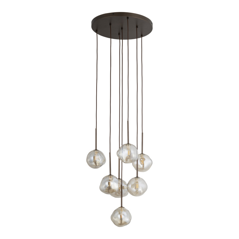 Lava Brown Lampa Wisząca 7Xg9 Tk Lighting