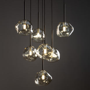 Lava Brown Lampa Wisząca 7Xg9 Tk Lighting