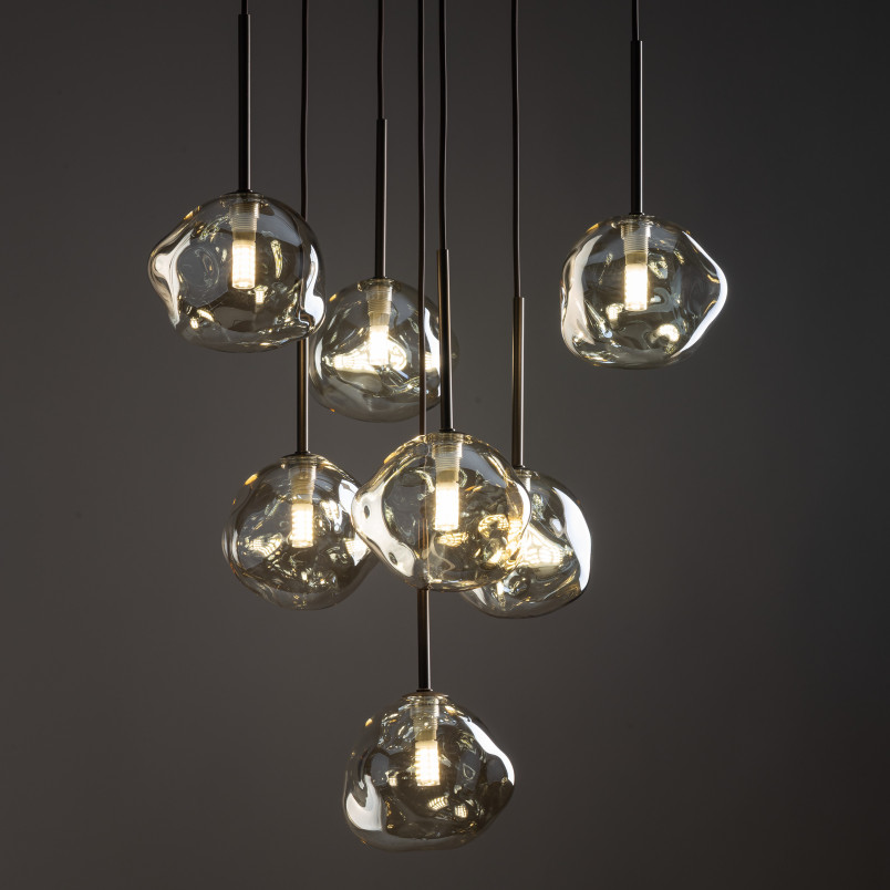 Lava Brown Lampa Wisząca 7Xg9 Tk Lighting