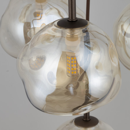 Lava Brown Lampa Wisząca 7Xg9 Tk Lighting
