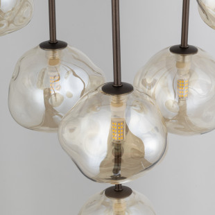 Lava Brown Lampa Wisząca 7Xg9 Tk Lighting
