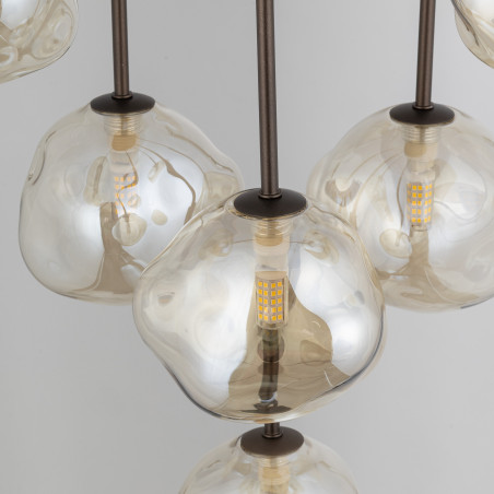 Lava Brown Lampa Wisząca 7Xg9 Tk Lighting
