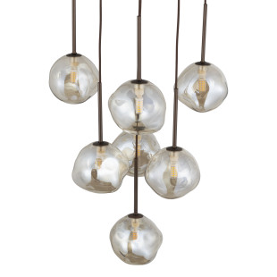 Lava Brown Lampa Wisząca 7Xg9 Tk Lighting