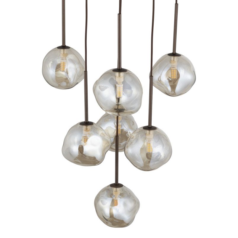 Lava Brown Lampa Wisząca 7Xg9 Tk Lighting