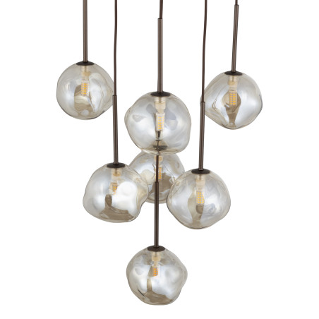 Lava Brown Lampa Wisząca 7Xg9 Tk Lighting