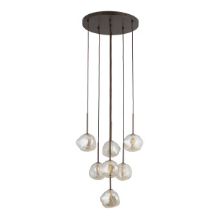 Lava Brown Lampa Wisząca 7Xg9 Tk Lighting