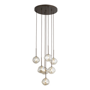 Lava Brown Lampa Wisząca 7Xg9 Tk Lighting