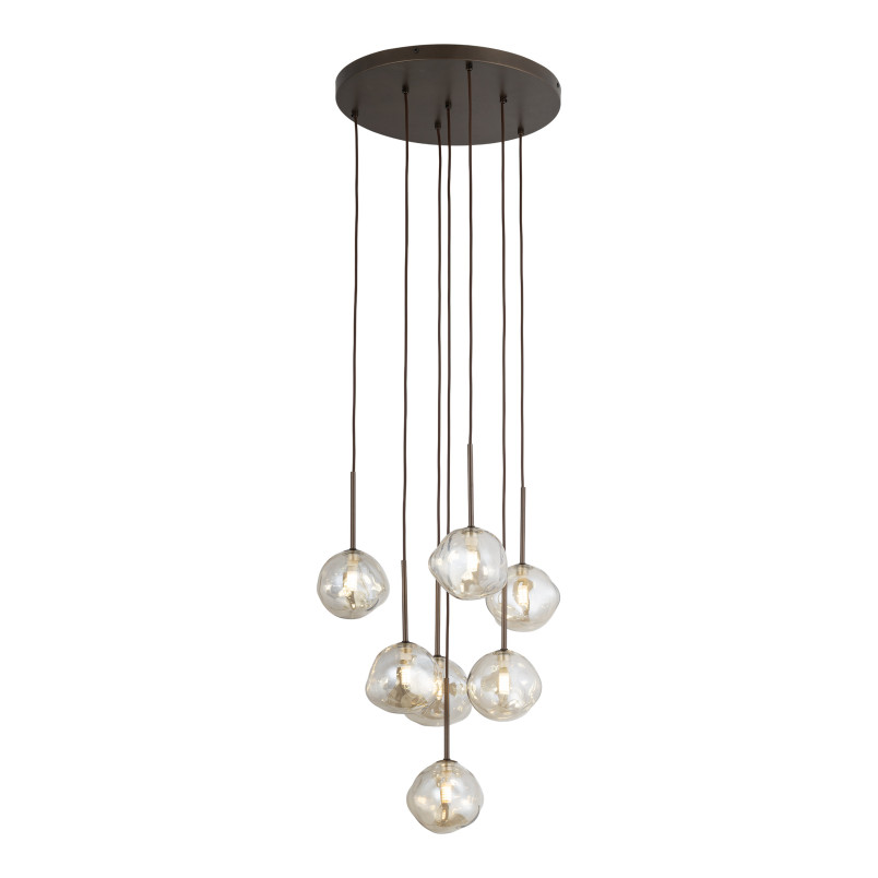 Lava Brown Lampa Wisząca 7Xg9 Tk Lighting