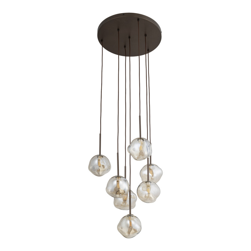 Lava Brown Lampa Wisząca 7Xg9 Tk Lighting