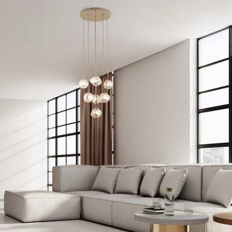 Lava Sabia Lampa Wisząca 7Xg9 Tk Lighting