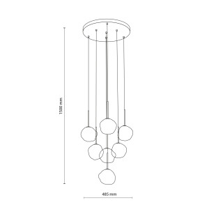 Lava Sabia Lampa Wisząca 7Xg9 Tk Lighting