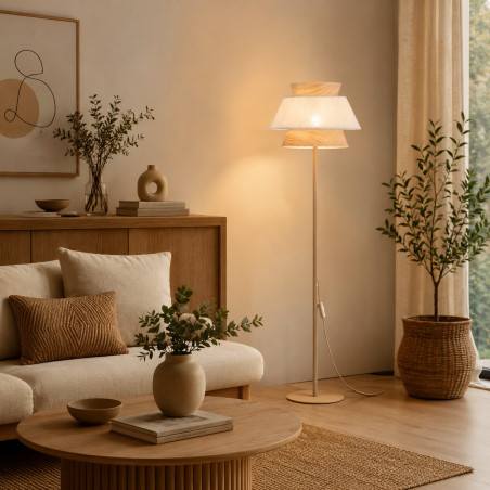 Kalum Len Lampa Podłogowa 1Xe27 Tk Lighting