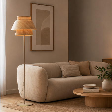 Kalum Wood Lampa Podłogowa 1Xe27 Tk Lighting