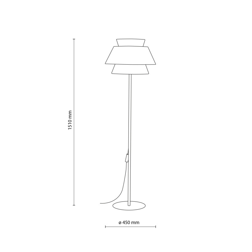 Kalum Len Lampa Podłogowa 1Xe27 Tk Lighting