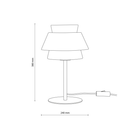 Kalum Wood Lampka Nocna 1Xe27 Tk Lighting