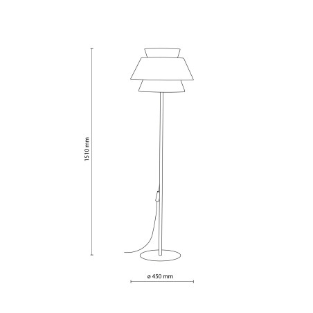 Kalum Wood Lampa Podłogowa 1Xe27 Tk Lighting