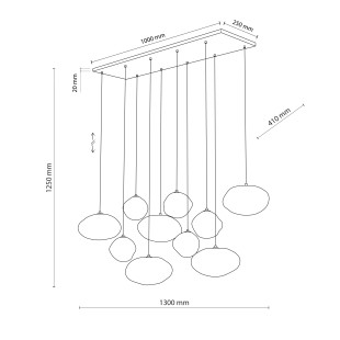 Nebia New Brown Lampa Wisząca 10Xg9 Tk Lighting