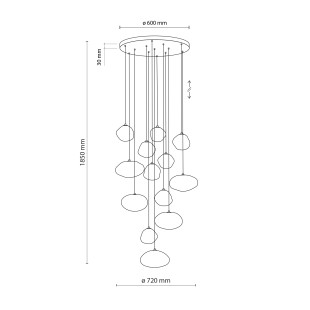Nebia New Brown Lampa Wisząca 13Xg9 Tk Lighting