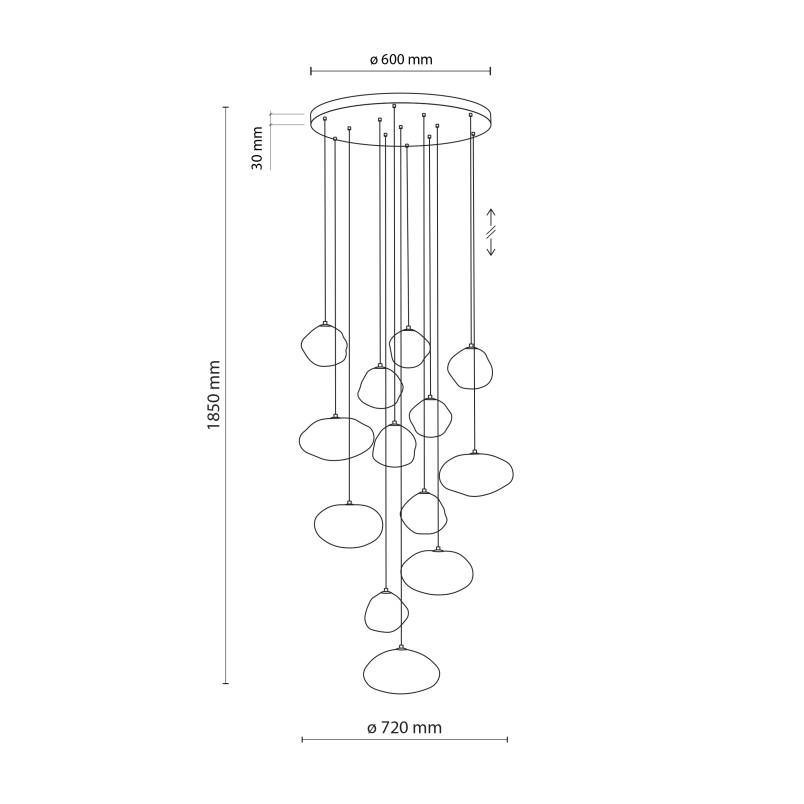 Nebia New Brown Lampa Wisząca 13Xg9 Tk Lighting