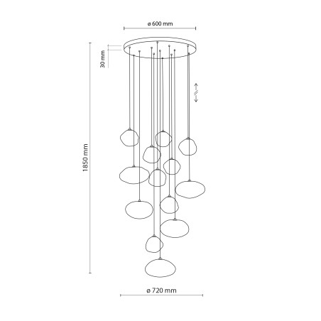 Nebia New Brown Lampa Wisząca 13Xg9 Tk Lighting