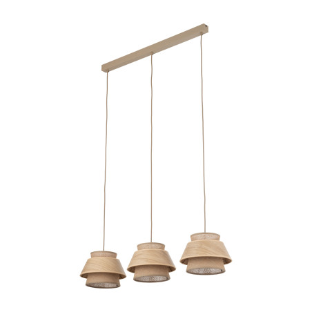 Kalum Wood Lampa Wisząca 3Xe27 Tk Lighting