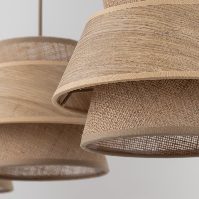Kalum Wood Lampa Wisząca 3Xe27 Tk Lighting