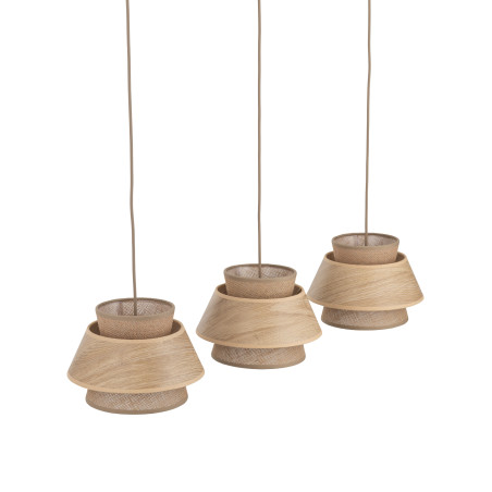 Kalum Wood Lampa Wisząca 3Xe27 Tk Lighting