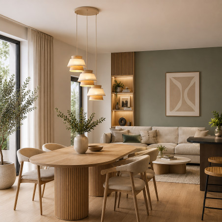 Kalum Len Lampa Wisząca 3Xe27 Koło Tk Lighting