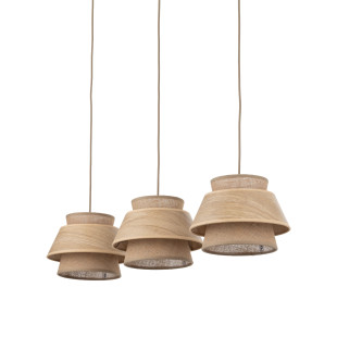 Kalum Wood Lampa Wisząca 3Xe27 Tk Lighting
