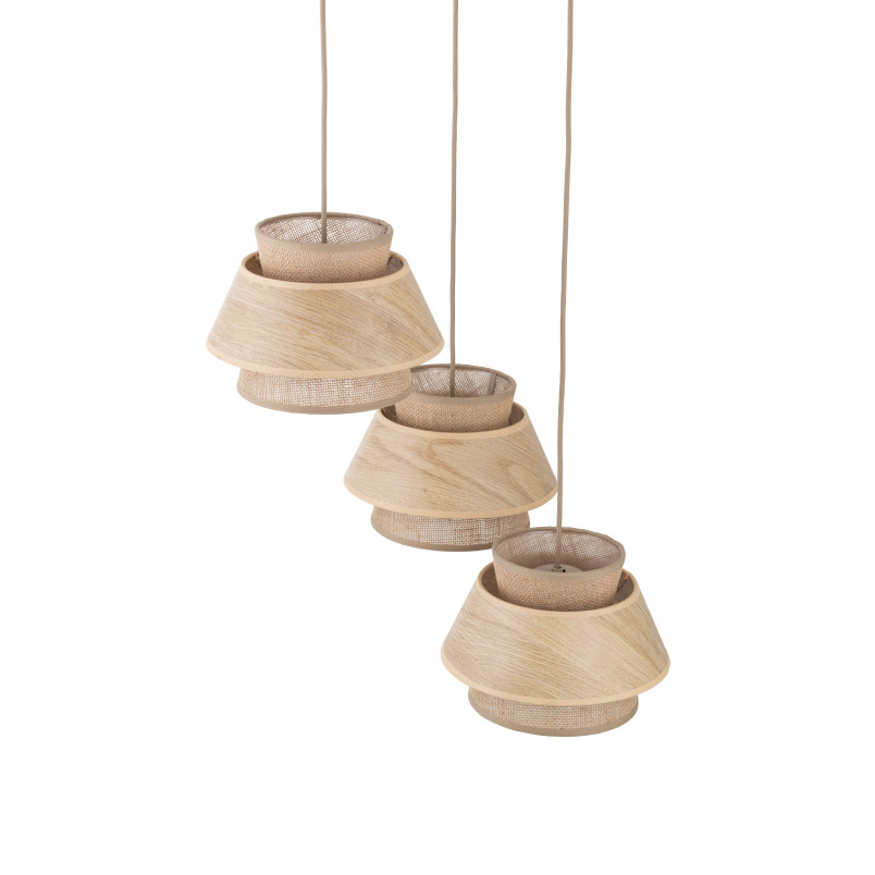Kalum Wood Lampa Wisząca 3Xe27 Koło Tk Lighting