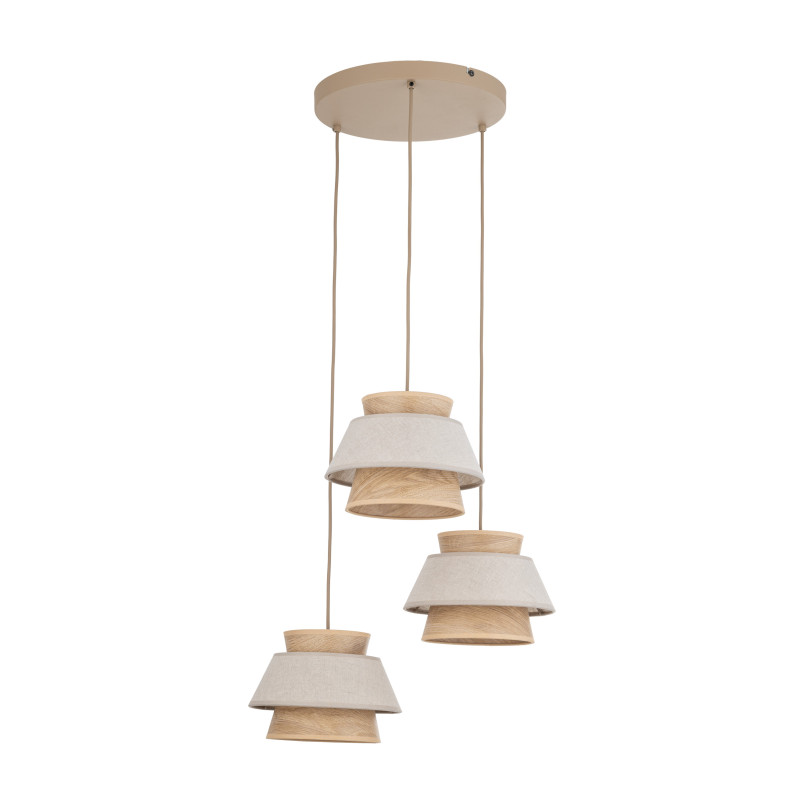 Kalum Len Lampa Wisząca 3Xe27 Koło Tk Lighting