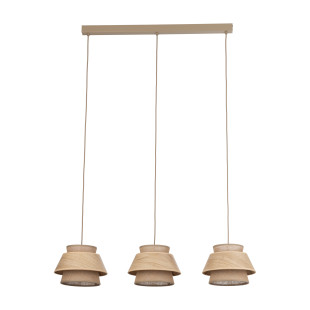 Kalum Wood Lampa Wisząca 3Xe27 Tk Lighting