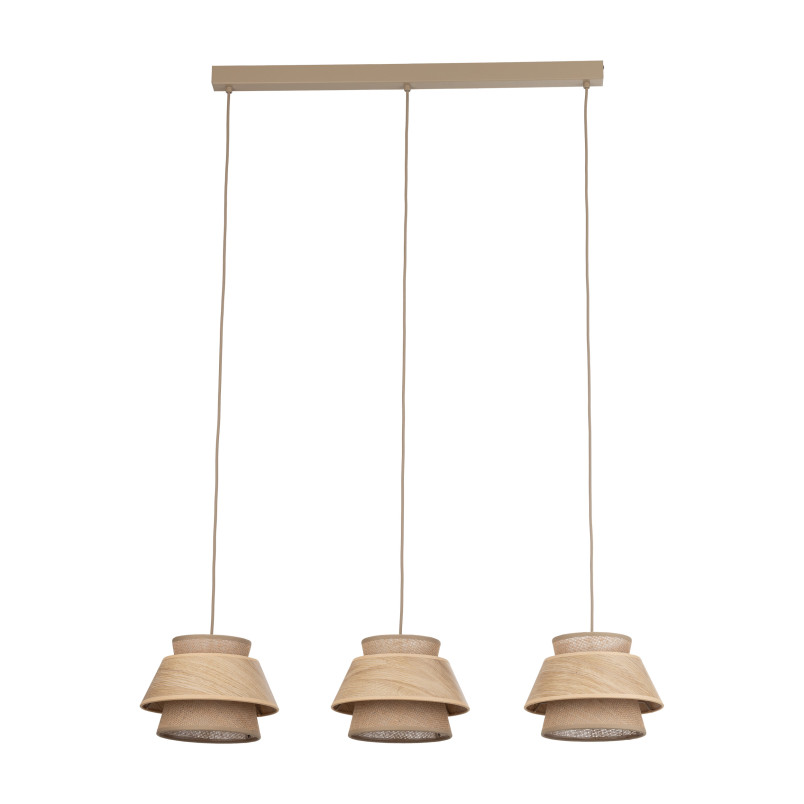 Kalum Wood Lampa Wisząca 3Xe27 Tk Lighting