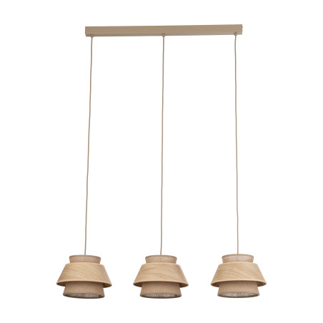 Kalum Wood Lampa Wisząca 3Xe27 Tk Lighting