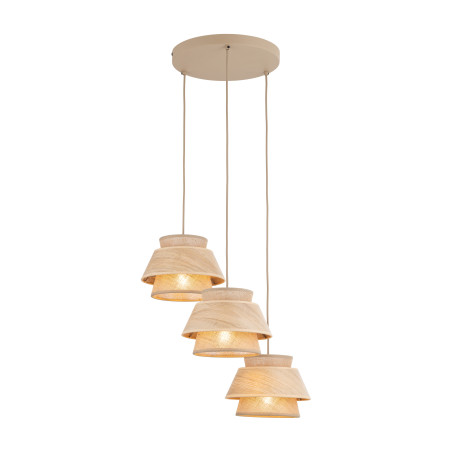 Kalum Wood Lampa Wisząca 3Xe27 Koło Tk Lighting