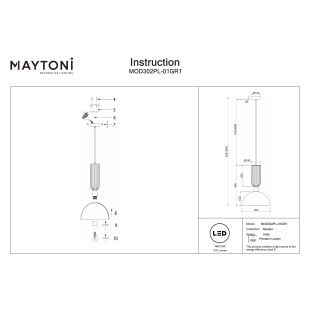 Lampa wisząca Antic Gold Maytoni