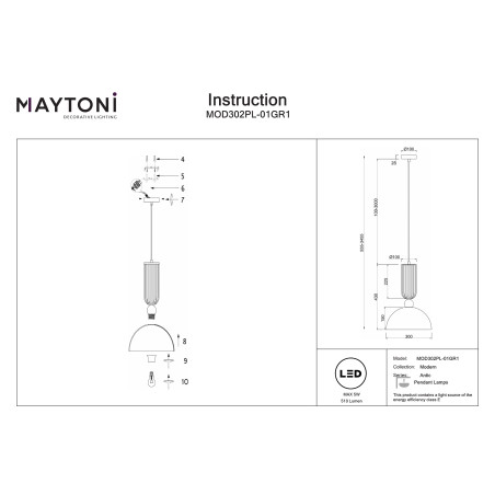 Lampa wisząca Antic Gold Maytoni